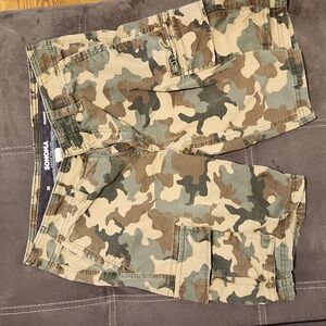 Men's Sonoma Flexwear ripstop cargo shorts woodland camo 32